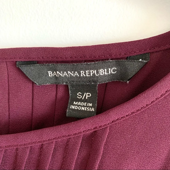 BANANA REPUBLIC Chiffon Blouse Purple Size S - Picture 2 of 8